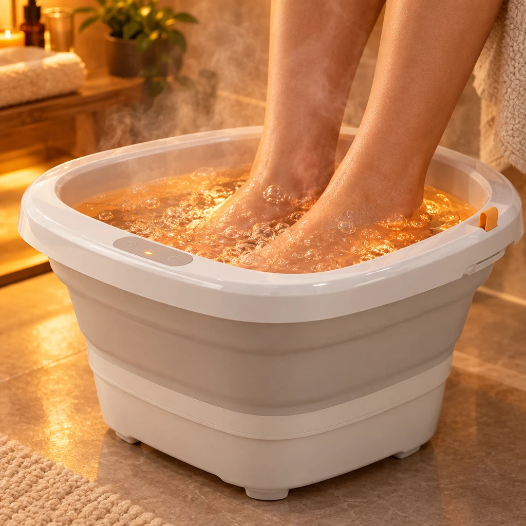 Bain de Pieds Électrique Chauffant Massant