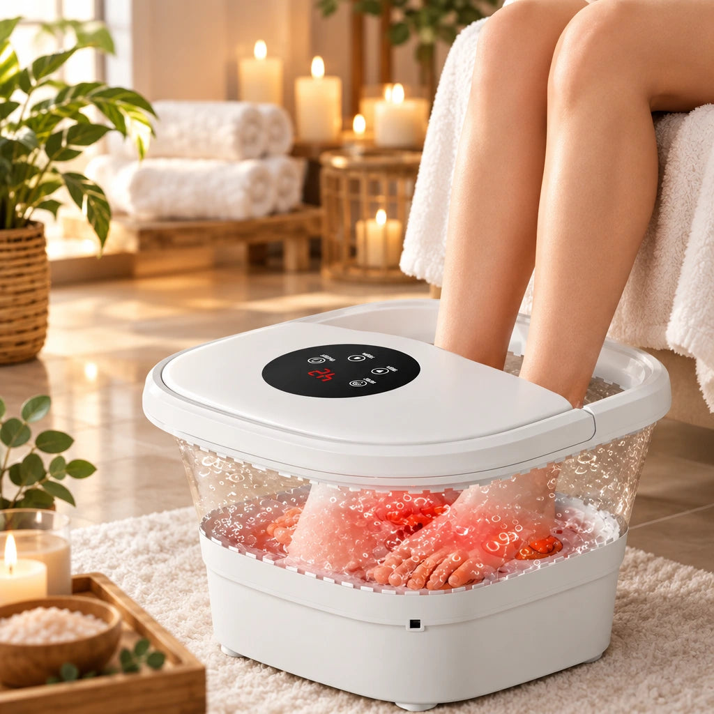 Bain de Pieds Électrique Chauffant Massant