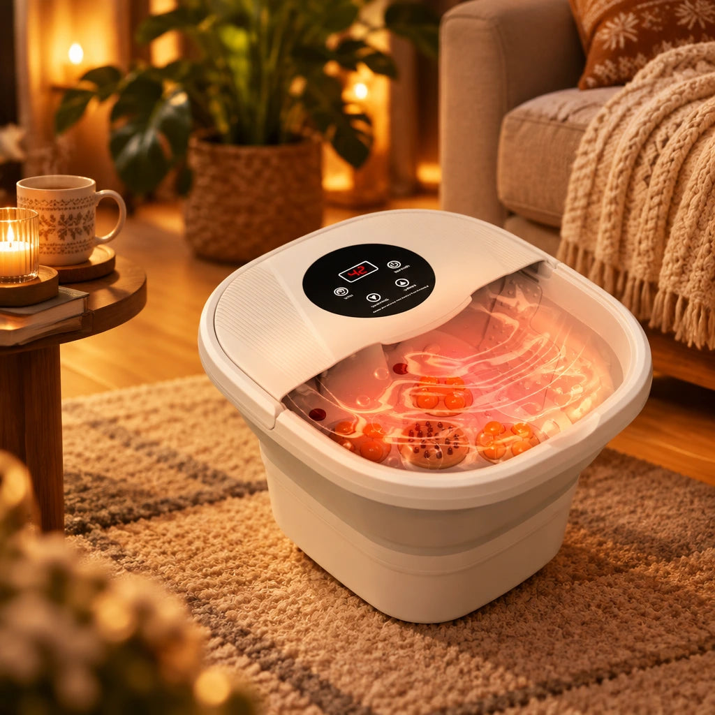 Bain de Pieds Électrique Chauffant Massant